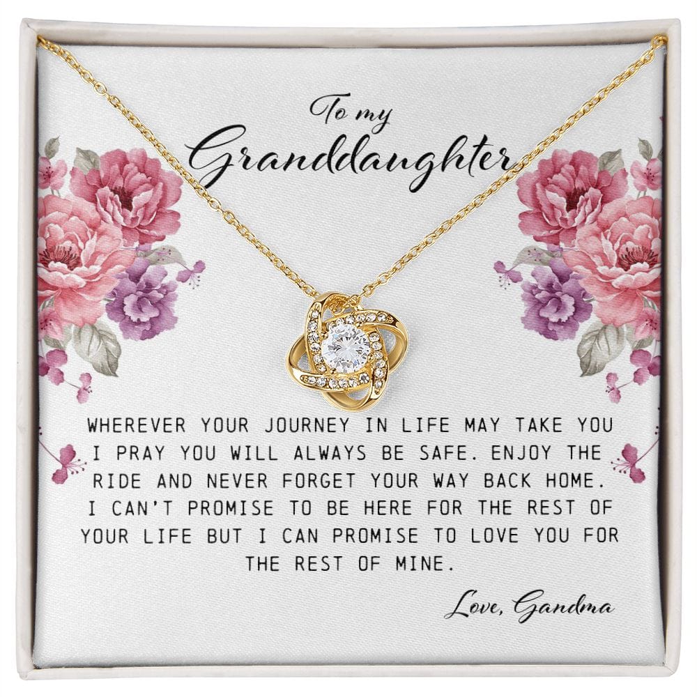 To My Granddaughter, Love Knot Necklace