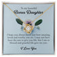 To My Beautiful Bonus Daughter, Love Knot Necklace