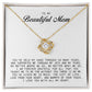 To My Beautiful Mom Love Knot Necklace
