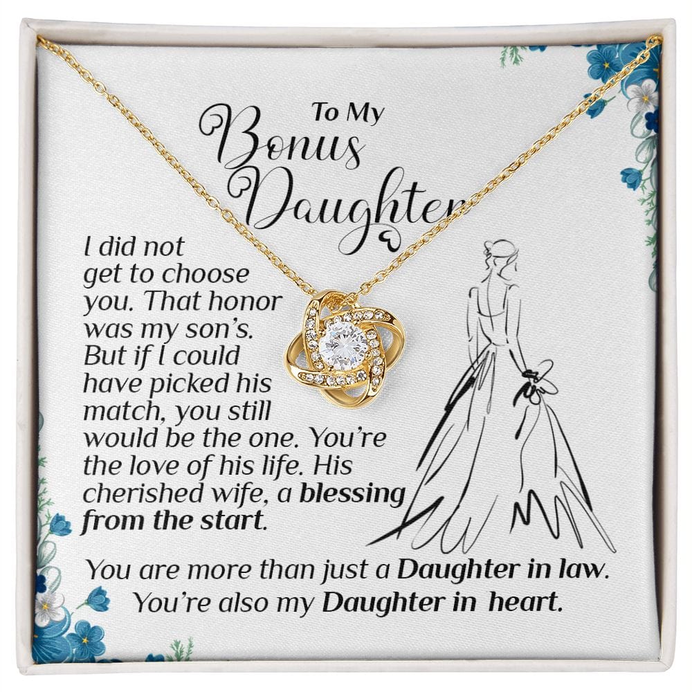 To My Bonus Daughter, Daughter-In-Law Gift On Wedding Day, Future Daughter In Law, Gift For Bride From Mother & Father In Law