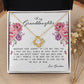 To My Granddaughter, Love Knot Necklace