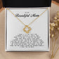 To my Beautiful Mom, Mother's Day Gift, Love Knot Necklace