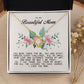 To my Beautiful Mom, Love Knot Necklace, Mother's Day Gift