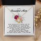 To My Beautiful Mom Love Knot Necklace