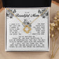 To My Beautiful Mom Love Knot Necklace