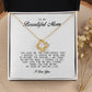 To my Beautiful Mom, Mother's Day Gift, Love Knot Necklace
