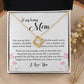 To My Loving Mom, Love Knot Necklace