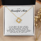 To my Beautiful Mom, Mother's Day Gift, Love Knot Necklace
