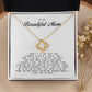 To My Beautiful Mom Love Knot Necklace