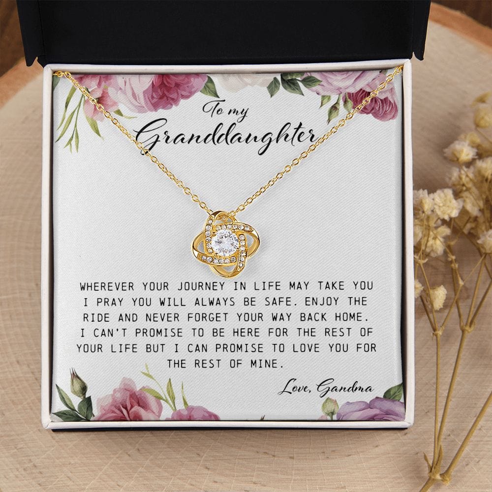 To My Granddaughter, Love Knot Necklace