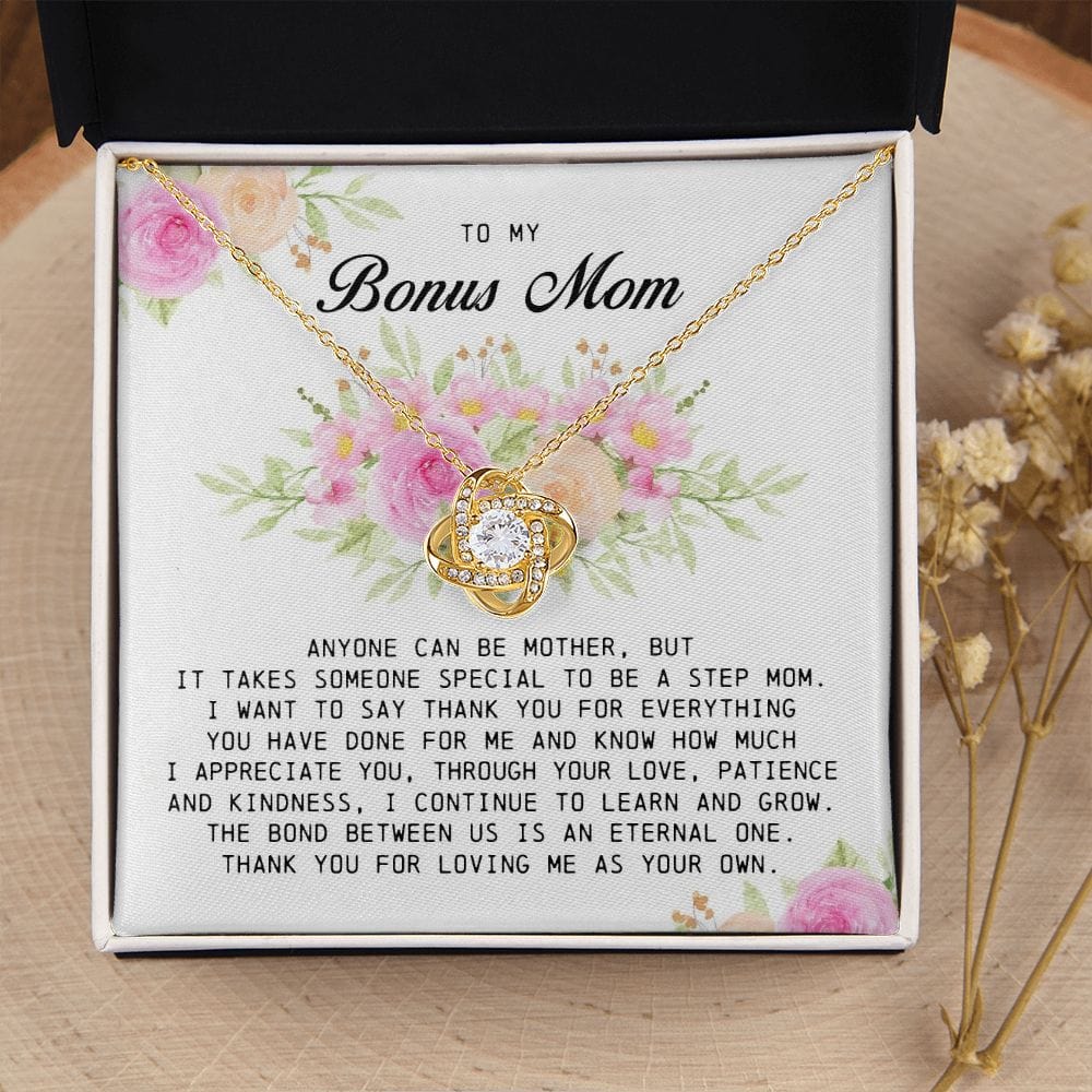 To My Bonus Mom, Love Knot Necklace