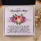To My Beautiful Mom Love Knot Necklace