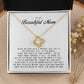 To My Beautiful Mom, Love Knot Necklace