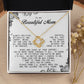 To My Beautiful Mom Love Knot Necklace