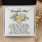 To my Beautiful Mom, Mother's Day Gift, Love Knot Necklace