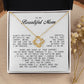 To My Beautiful Mom Love Knot Necklace