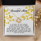To My Beautiful Mom Love Knot Necklace