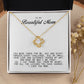 To My Beautiful Mom Love Knot Necklace