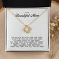 To My Beautiful Mom Love Knot Necklace