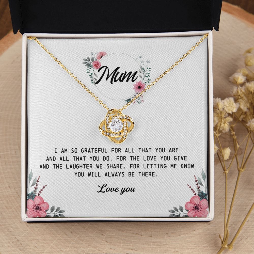 Gift for Mum, Love Knot Necklace