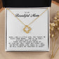 To My Beautiful Mom, Love Knot Necklace