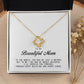 To My Beautiful Mom Love Knot Necklace