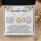 To My Beautiful Mom Love Knot Necklace