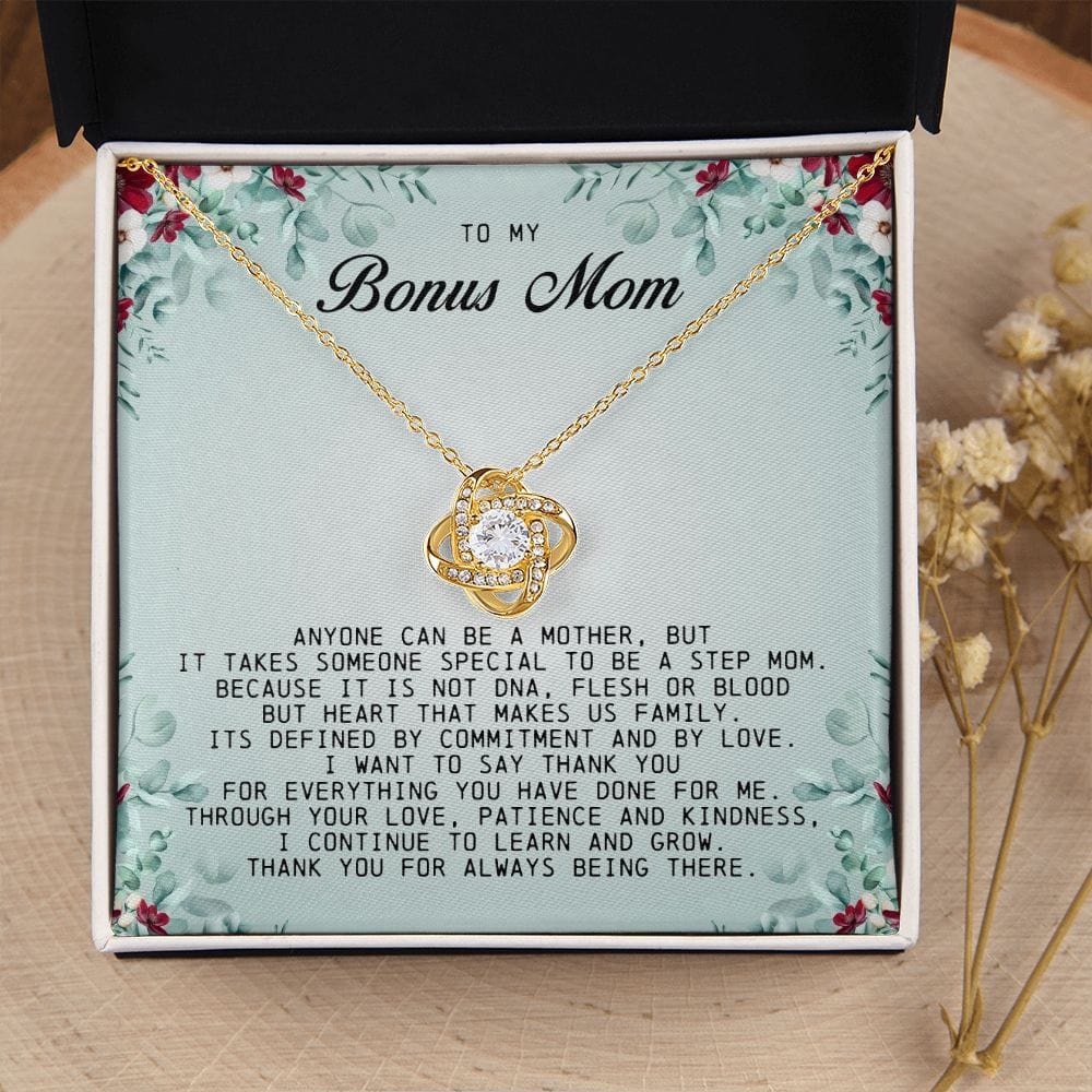 To My Bonus Mom, Love Knot Necklace