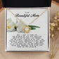 To My Beautiful Mom Love Knot Necklace