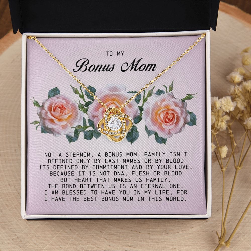 To My Bonus Mom, Love Knot Necklace
