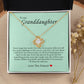 To My Granddaughter, Love Knot Necklace