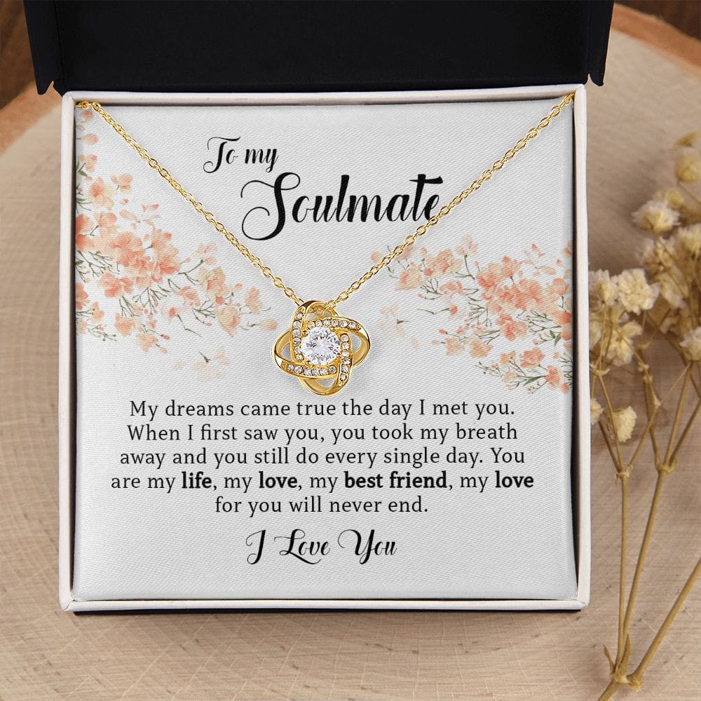 To My Soulmate, Love Knot Necklace