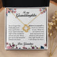 To My Granddaughter, Love Knot Necklace