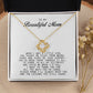 To my Beautiful Mom, Mother's Day Gift, Love Knot Necklace