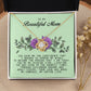To My Beautiful Mom Love Knot Necklace