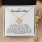 To My Beautiful Mom Love Knot Necklace