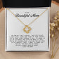 To my Beautiful Mom, Mother's Day Gift, Love Knot Necklace