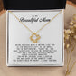 To My Beautiful Mom Love Knot Necklace