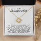 To My Beautiful Mom  Love Knot Necklace