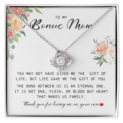 To My Bonus Mom, Love Knot Necklace