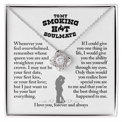 To My Smoking Hot Soulmate, Soulmate Gift, Soulmate Necklace, Gift For Her, Jewelry Message Card, Wife Gift, Girlfriend Gift