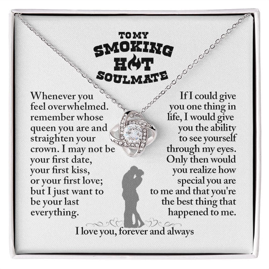 To My Smoking Hot Soulmate, Soulmate Gift, Soulmate Necklace, Gift For Her, Jewelry Message Card, Wife Gift, Girlfriend Gift