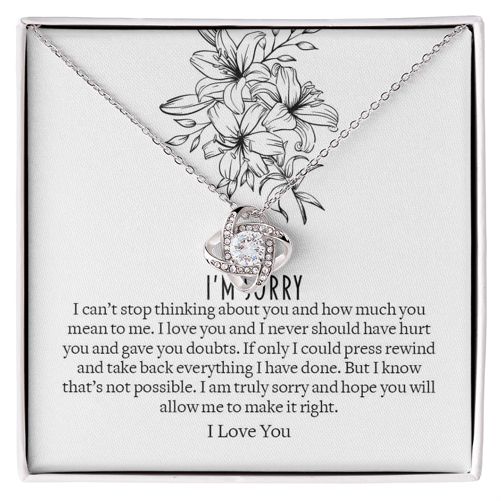 Apology Gift, Love Knot Necklace