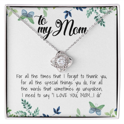 To My Mom, Love Knot Necklace
