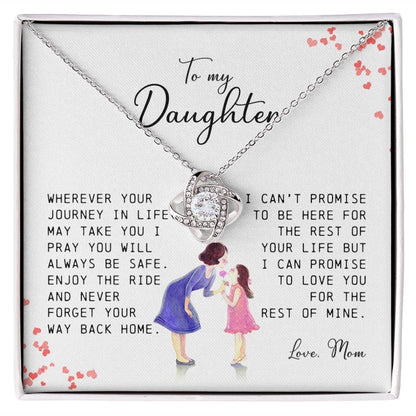 To My Daughter, Love Knot Necklace