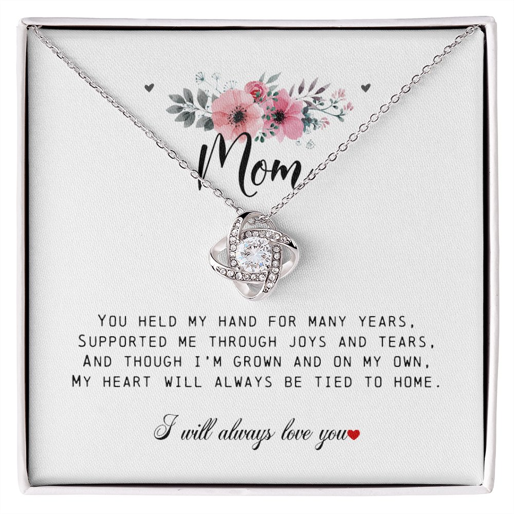 Mom Gift, Love Knot Necklace