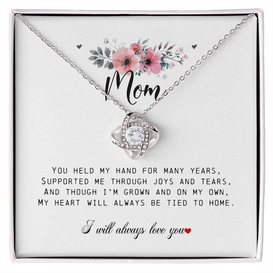 Mom Gift, Love Knot Necklace