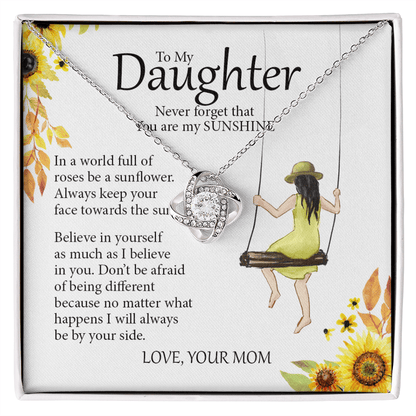 To My Daughter, Love Knot Necklace