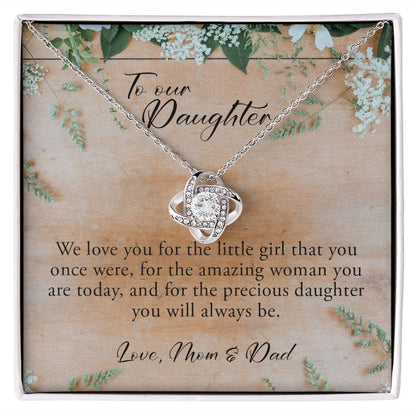 To Our Daughter, Love Knot Necklace