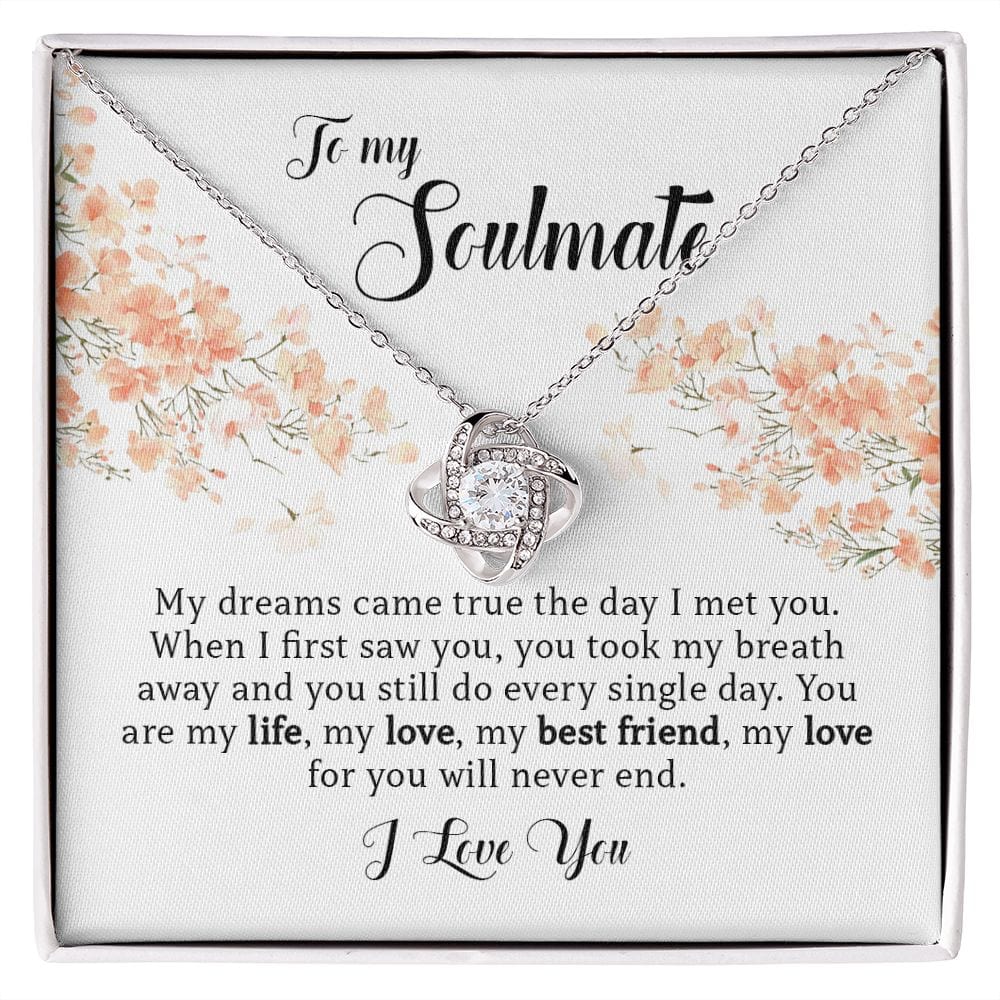 To My Soulmate, Love Knot Necklace